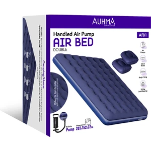 Afb1 Çift Kişilik Şişme Yatak | Dahili Pompalı | 203X152X22CM | Kamp & Ev Kullanımı Için