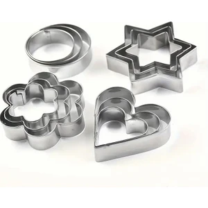 12 Parça Metal Kurabiye Kalıbı