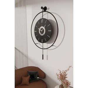 MetaQuartz Aksesuar Timelles Blackberry Kadran Seri - Kırılmaz Göbek -Büyük Boy(50X75CM) - Metal (MOBİLYA) Duvar Saati