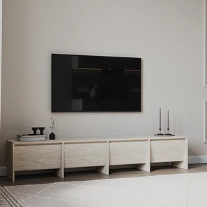 Inarch Dizayn Laris 180 cm Tv Ünitesi – 4 Kapaklı, Traverten Desenli
