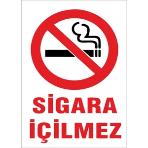 Sigara Içilmez Uyarı Levhası 25*35