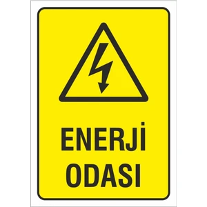 Iş Güvenliği Uyarı Levhası 17X24 Cm. (Enerji Odası) (D-1724-008)