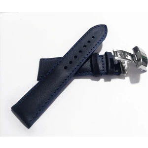 Her Saate Uygun  Kelebek  Toka  22  mm   Hakiki Deri (233) Gumuş  Toka  Mavi