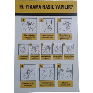 El Yıkama Talimatı Uyarı Levhası