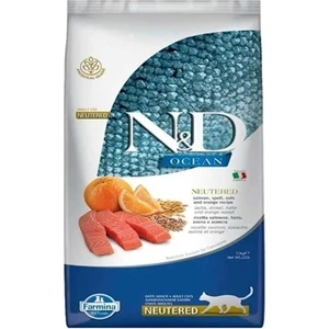 N&d Ocean Somonlu ve Portakallı Düşük Tahıllı Kısırlaştırılmış Kedi Maması 1,5 Kg(Açık)