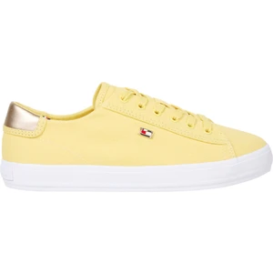 Tommy Hilfiger Vulc Canvas Lace Up Sneak Sarı Kadın Sneaker