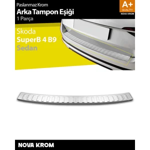 Nova Krom Skoda Superb B8 Makyajlı Sd Krom Arka Tampon Eşiği 2019-2023