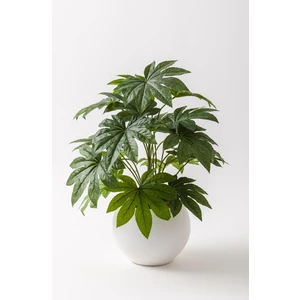 Yapay Salon Köşe Çiçeği Japon Çınar 80 cm Plastik Küre