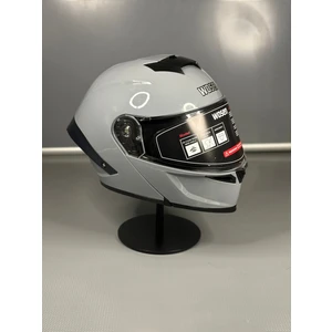 WS-202 Güneş Gözlüklü Çene Açılır Kask (Şeffaf Vizörlü) Cement Grey