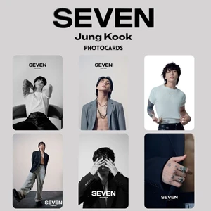 BTS Jungkook Seven PC Set 5 Adet Çok Renkli 5.5x8.6 cm Çift Yön Baskılı Kartlar