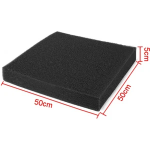 Filtre Süngeri Kalın Gözenekli Siyah 10 Ppı 50X50X