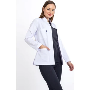 Uçak Medikal Beyaz Ceket Boy Uzun Kol Hakim Yaka Doktor Önlüğü