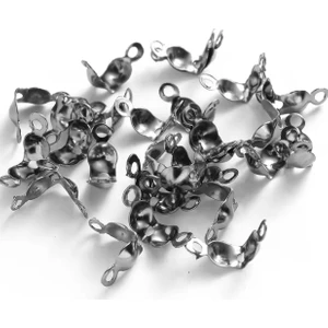 Yiğit Aksesuar Free Nikel Gümüş Renk Kararmaz Düğüm Kapama Takı Malzemesi 100 Adet