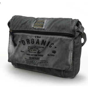 Dark Cotton 8128 Salaş Kanvas Omuz Postacı Koyu Kahverengi 15.6" Laptop Okul Seyahat Günlük Vintage Pamuk Çanta