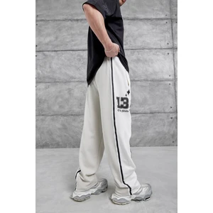 Krem Weirdx Yazılı Baggy Eşofman