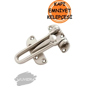 Çelik Kapı Emniyet Kelepçesi - Saten Gri Renk ile Güvenliğinizi Güçlendirin
