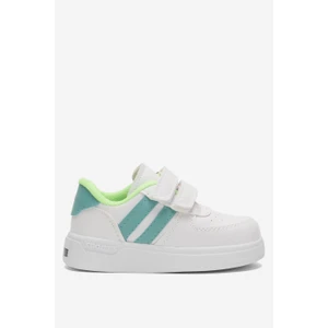 Işıklı Unisex Rahat Hafif Çocuk Spor Ayakkabı BEYAZ - YEŞİL