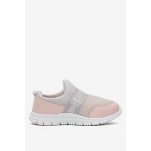 Unisex Lastilkli Hafif Airfle Çocuk Spor Ayakkabı  GRİ - PUDRA