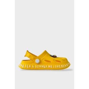 Aksesuarlı Kaymaz Taban Deniz Plaj Havuz Sandalet Çocuk Terlik SARI