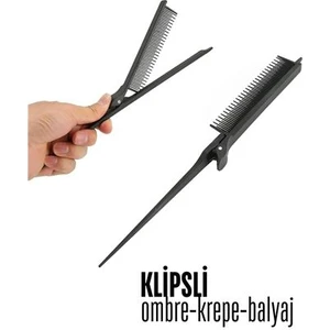 Klipsli Krepe Ombre Balyaj Tarağı