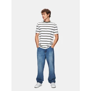 Erkek Çizgili Kısa Kollu Yeşil T-shırt