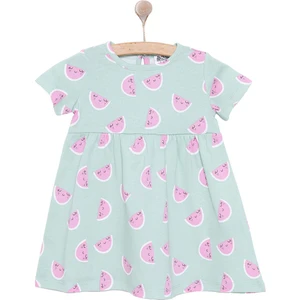 Hellobaby Kız Bebek Basic Elbise Bisiklet Yaka Kısa Kol Koyu Mint