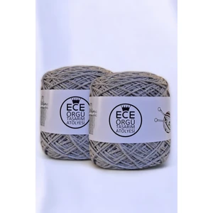 Ece Örgü Tasarım Atölyesi Gri Renkli %50 Bambu, %50 Koton El Örgü İpi (200 Gr.)