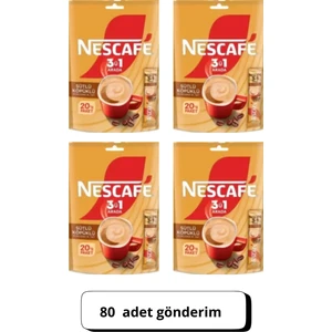Sütlü Köpüklü 3'ü 1 Arada - 80 Adet Kahve