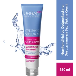 URBAN Care Hyaluronik Asit& Kuru ve Cansız Saçlara Özel Durulanmayan Bakım Kremi-Vegan-150 ML
