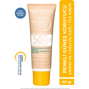 Photoderm Cover Touch SPF50+ Very Light Karma Yağlı Ciltler Kapatıcı Etkili Renkli Güneş Kremi 40 ml