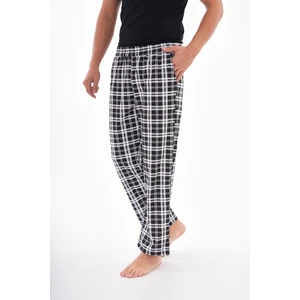 Arvin Pijama Erkek Pamuklu Cepli Ekose Baskılı Beli Lastikli Yazlık Pijama Altı Eşofman