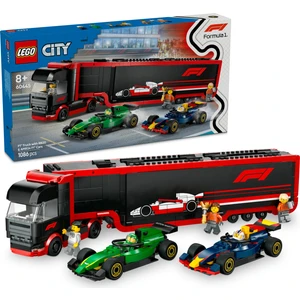 LEGO® City RB20 ve AMR24 F1® Arabalı F1® Kamyonu 60445 - 8 Yaş & Üzeri Çocuklar için Yaratıcı Oyuncak Yapım Seti (1086 Parça)
