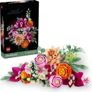 LEGO® Botanicals Pembe Çiçek Buketi 10342 - Yetişkinler için Çiçek Model Yapım Seti (749 Parça)