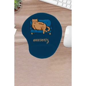 Damla, Hallederiz, Komik Kedi Desenli, Bilek Destekli, Konforlu, Mousepad, Bilgisayar ve Laptop Aksesuarı, Oyunculriçinmousepad