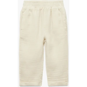 Pamuklu Oversize Beli Lastikli Pantolon