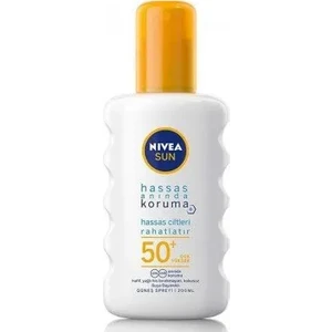 Sun Nivea SUN Yüksek Güneş Koruyucu Sprey 200ml, Hassas Ciltler İçin Yatıştırıcı, UVA Koruması, Anında Koruma