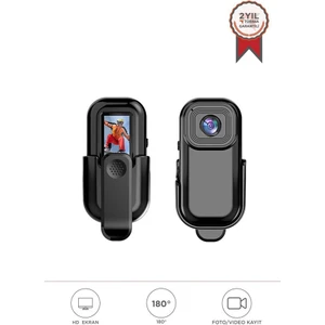Cmr-27 Siyah 1080P Hd Kayıt, 140° Geniş Açı, Klips Tasarımlı Giyilebilir Aksiyon Kamerası