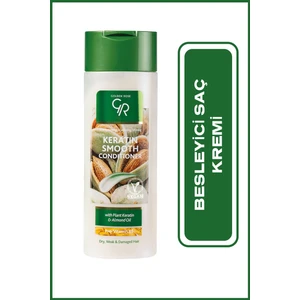 Golden Rose Keratin Smooth Saç Bakım Kremi Tüm Saç Tipleri İçin 430 ml Badem Yağı ile Zenginleştirilmiş