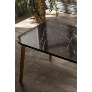 Doğal Ahşap Orta Sehpa – Torna Ayaklı, Kare Tasarım