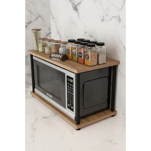 Barin Design Mutfak Tezgah Üstü Mikrodalga Rafı Çok Amaçlı Düzenleyici Organizer Stand Raf Sistemleri Baharatlık