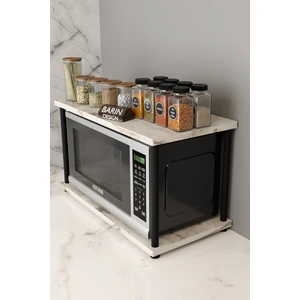 Barin Design Mutfak Tezgah Üstü Mikrodalga Rafı Çok Amaçlı Düzenleyici Organizer Stand Raf Sistemleri Baharatlık