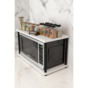 Barin Design Mutfak Tezgah Üstü Mikrodalga Rafı Çok Amaçlı Düzenleyici Organizer Stand Raf Sistemleri Baharatlık