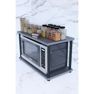 Barin Design Mutfak Tezgah Üstü Mikrodalga Rafı Çok Amaçlı Düzenleyici Organizer Stand Raf Sistemleri Baharatlık