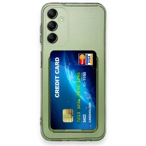  Samsung Galaxy A16 5g Kılıf Kartlıklı Şeffaf Kart Koymalı Silikon Yumuşak Kapak Kılıf- Şeffaf