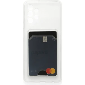 Bilişim Aksesuar Samsung Galaxy A33 5g Kılıf Kartlıklı Şeffaf Kart Koymalı Silikon Yumuşak Kapak Kılıf- Şeffaf
