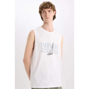 %100 Pamuk Regular Fit Bisiklet Yaka Baskılı Atlet E3220AX25HS