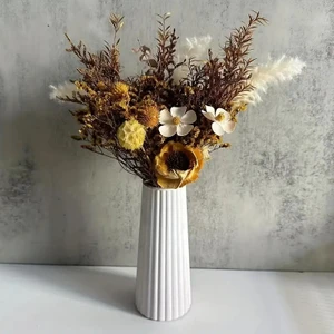 Nvka Store Bohem Uzun Çizgili Konik Vazo