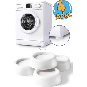 4 Adet Yumuşak Kauçuk Titreşim Önleyici Matlar - Beyaz, Gürültü Azaltıcı Sabitleyiciler