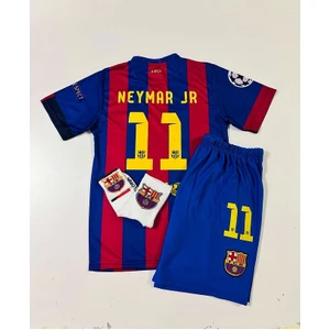 F.C B.A.R.C.E.L.O.N.A 2015 Şampiyonlar Ligi Finali Neymar Jr. Nostalji Çocuk Forması (Armalı Set)