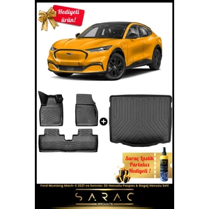 Ford Mustang Mach-E 2021 ve Sonrası Araca Özel 3D Havuzlu Paspas & Bagaj Havuzu Seti+(Hediyeli!)